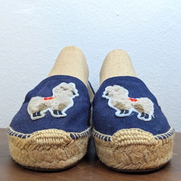 Soludos Llama Espadrille Whimsical Coastal Preppy Animal Print Quirky 6 1/2 - Picture 3 of 8